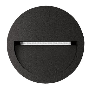 ZAC-4-4W Round Recessed LED Wall Light IP65 240V 5000K - Black