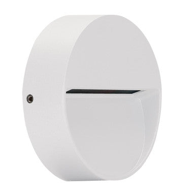 ZEKE-4-4W-RND Round Surface Mounted LED Steplight 3000K - White
