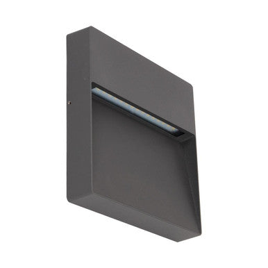 ZEKE-9- 9W Square LED Wall Light 240v 3000K - Dark Grey