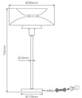 ALLEGRA-TL Table Lamp 1xE27 240v - Black