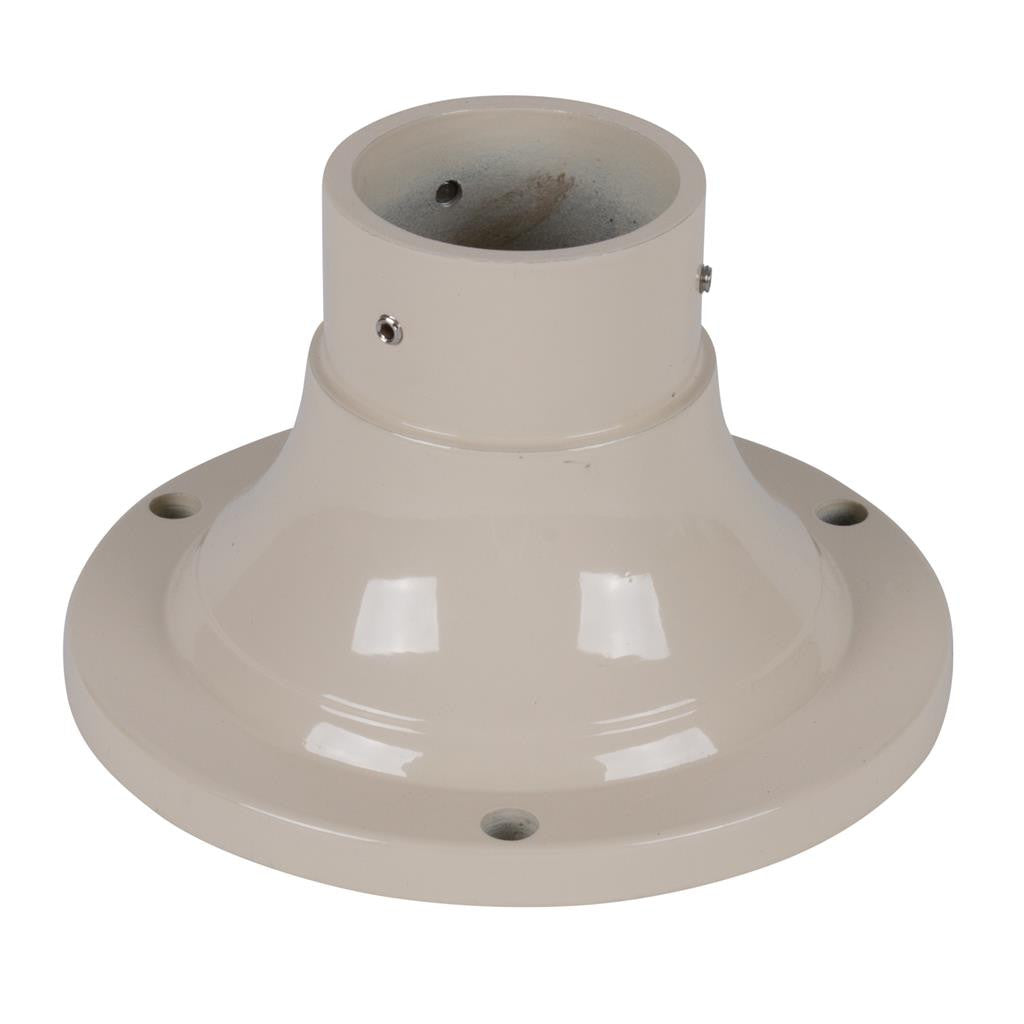 BB-100 Aluminium Bollard Base to suit 60-76mm outer diameter post - powder coated finish - Beige