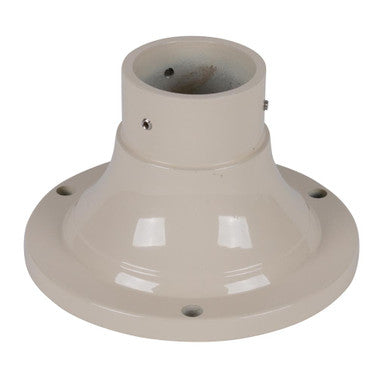 BB-100 Aluminium Bollard Base to suit 60-76mm outer diameter post - powder coated finish - Beige