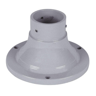 BB-100 Aluminium Bollard Base to suit 60-76 outer diameter post - powder coated finish - Silver