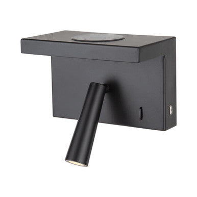 CHARGE-01 LED WIRELESS & USB CHARGE W/B 240V TRIO - Black