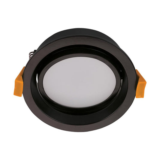 DECO-13 Round 13W Dimmable LED Tiltable Downlight DALI - Matt Black Frame