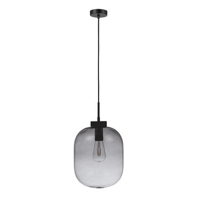 FLAUNT GLASS PENDANT 240V E27 SMOKE - Black