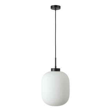 FLAUNT GLASS PENDANT 240V E27 OPAL - Black