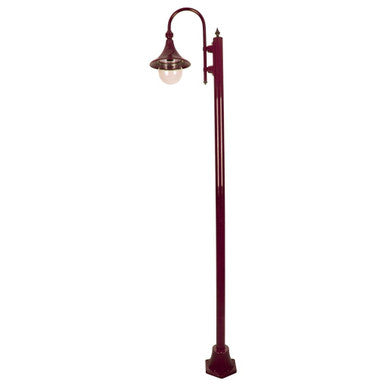 GT-1068 Monaco Single Head Plain Post - Powder Coated Finish / E27 - Burgundy
