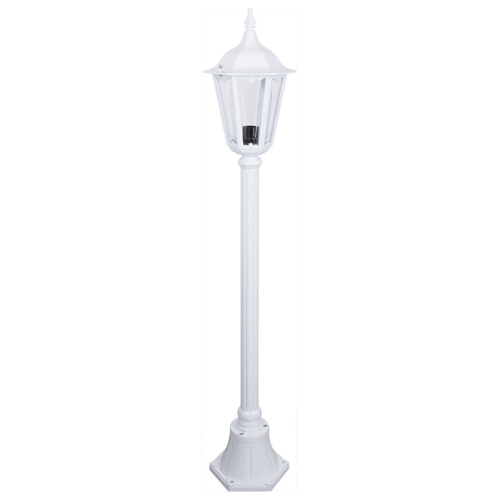 GT-134 Chester Single Head Short Post Light - Powder Coated Finish / B22 - White