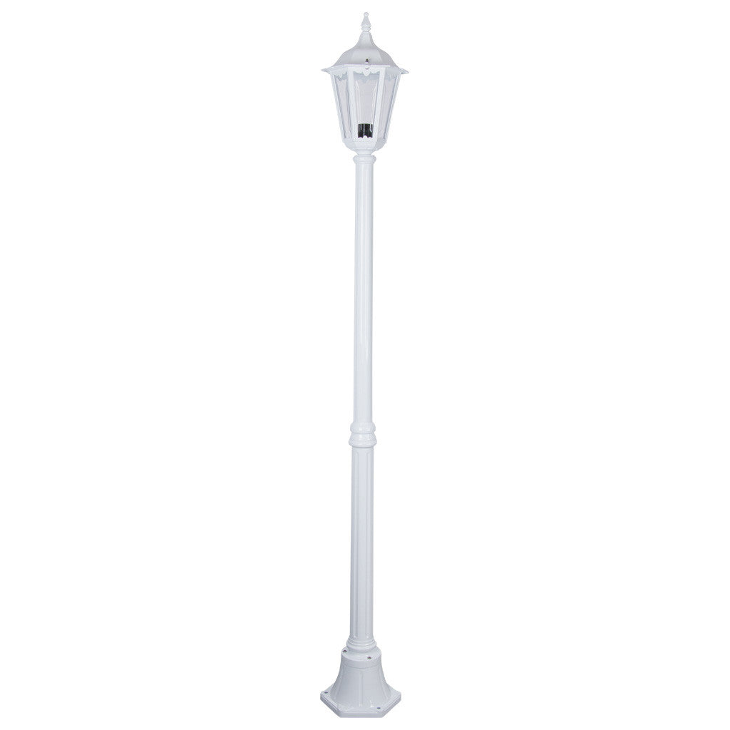 GT-136 Chester Twin Head Short Post Light - Powder Coated Finish / B22 - White