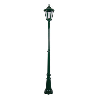 GT-168 Chester Large Single Head Tall Post Light - Powder Coated Finish / B22 - Green