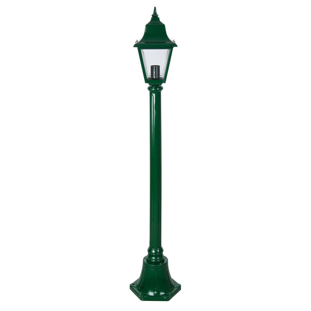 GT-234 Paris Single Head Short Post Light - Powder Coated Finish / B22 - Green