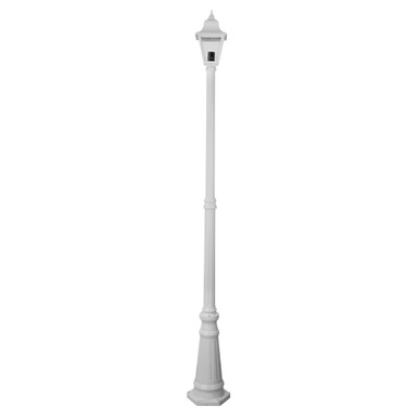 GT-238 Paris Single Head Tall Post Light - Powder Coated Finish / B22 - White