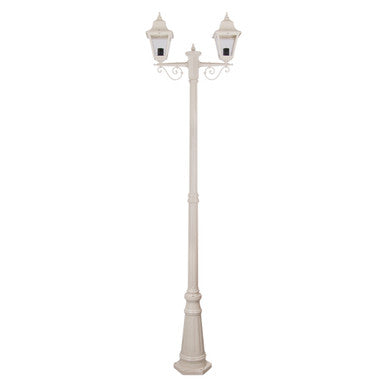 GT-240 Paris Twin Head Tall Post Light - Powder Coated Finish / B22 - Beige