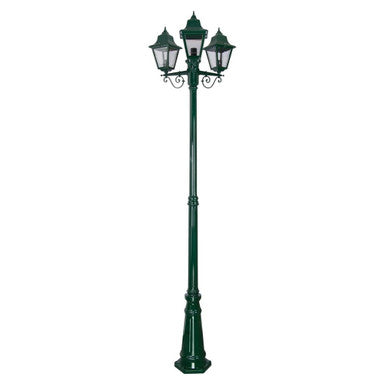 GT-242 Paris Triple Head Tall Post - Powder Coated Finish / B22 - Green