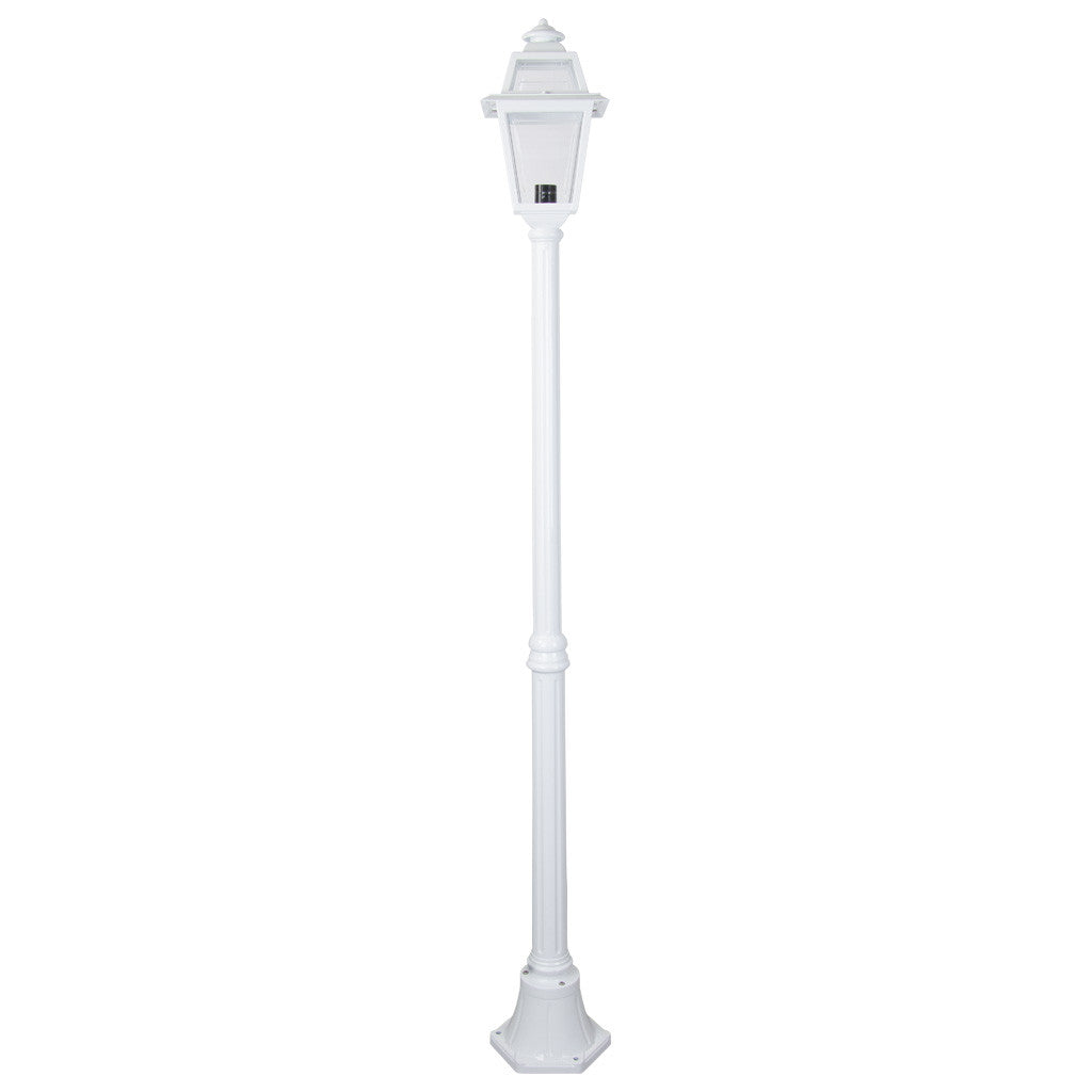GT-276 Avignon Single Head Medium Post Light - Powder Coated Finish / B22 - White