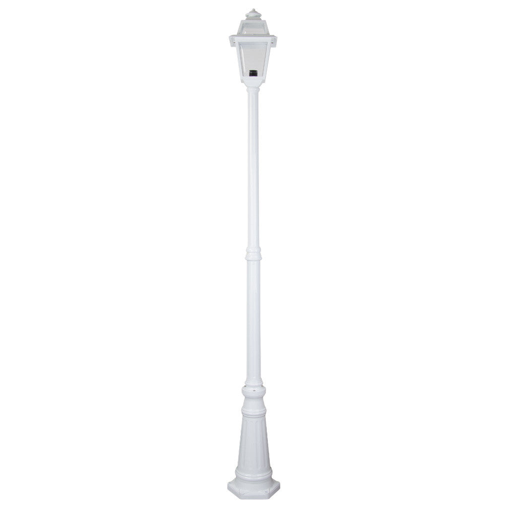 GT-278 Avignon Single Head Tall Post Light - Powder Coated Finish / B22 - White