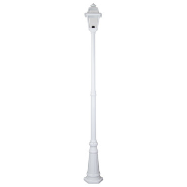 GT-278 Avignon Single Head Tall Post Light - Powder Coated Finish / B22 - White
