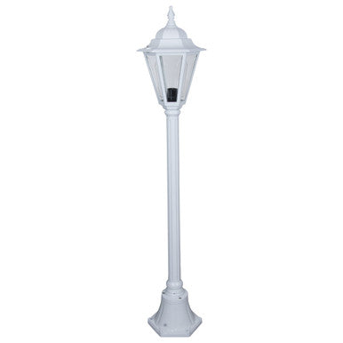 GT-424 Turin Single Head Small Post Light - Powder Coated Finish / B22 - White