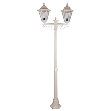 GT-427 Turin Twin Head Medium Post Light - Powder Coated Finish / B22 - Beige