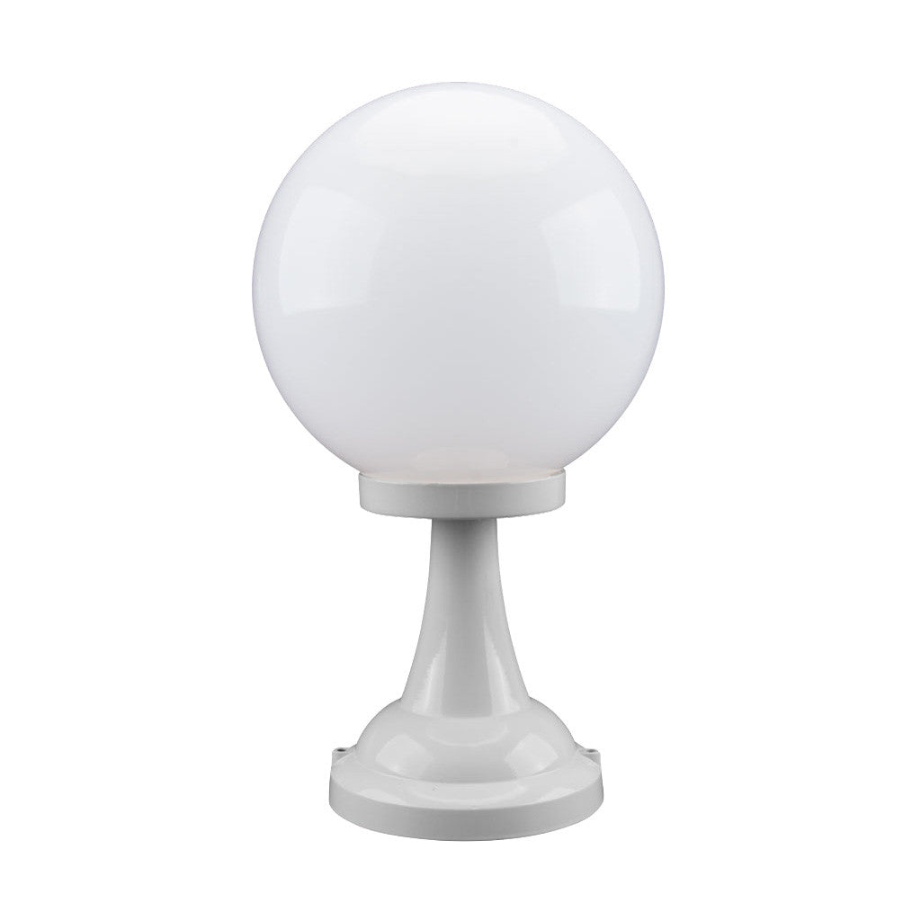 GT-503 Siena 25cm Sphere Pillar Mount - Powder Coated Finish / E27 - White