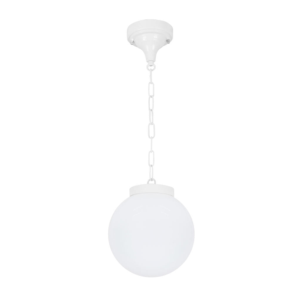 GT-535 Siena 20cm Sphere Pendant - Powder Coated Finish / E27 - White