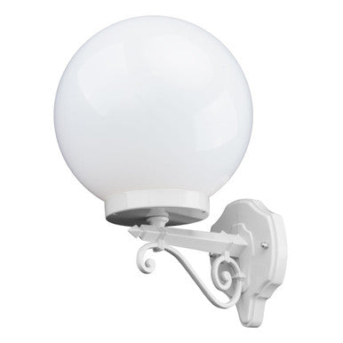GT-545 Siena 25cm Sphere Wall Light - Powder Coated Finish / E27 - White