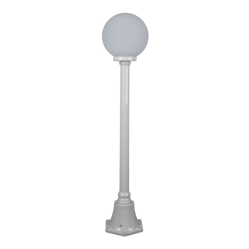 GT-553 Siena 25cm Sphere Short Post - Powder Coated Finish / E27 - White