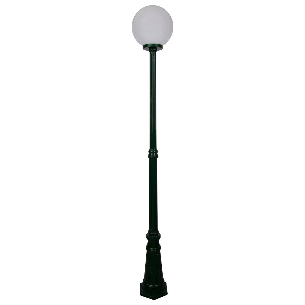 GT-558 Siena 30cm Sphere Tall Post - Powder Coated Finish / E27 - Green