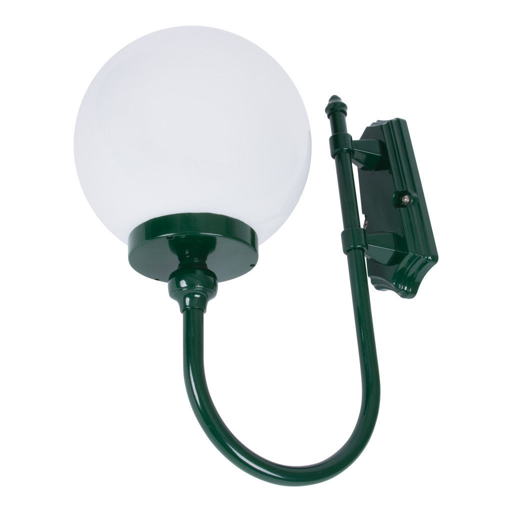 GT-600 Lisbon 25cm Sphere Wall Light - Powder Coated Finish / E27 - Green