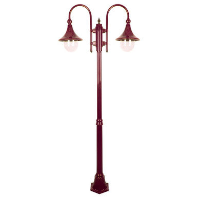 GT-659 Monaco Twin Head Medium Post - Powder Coated Finish / E27 - Burgundy