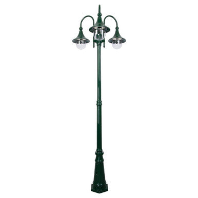 GT-664 Monaco Triple Head Tall Post - Powder Coated Finish / E27 - Green