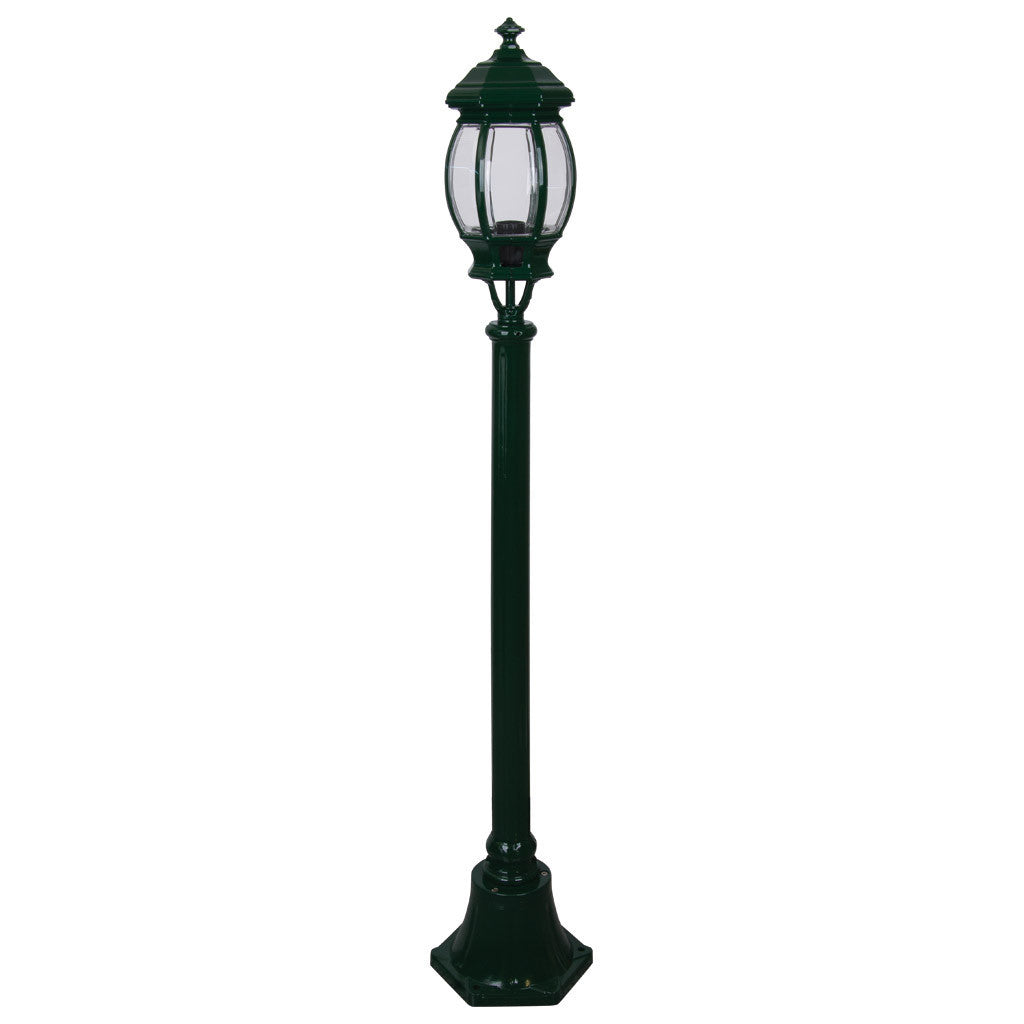 GT-674 Vienna Single Head Short Post Light - Powder Coated Finish / B22 - Green
