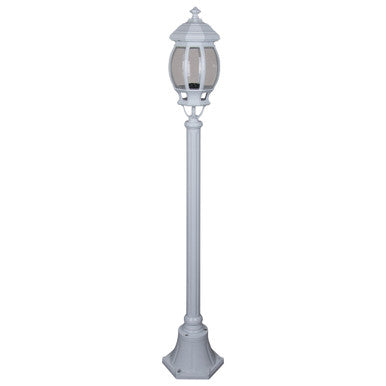 GT-674 Vienna Single Head Short Post Light - Powder Coated Finish / B22 - White