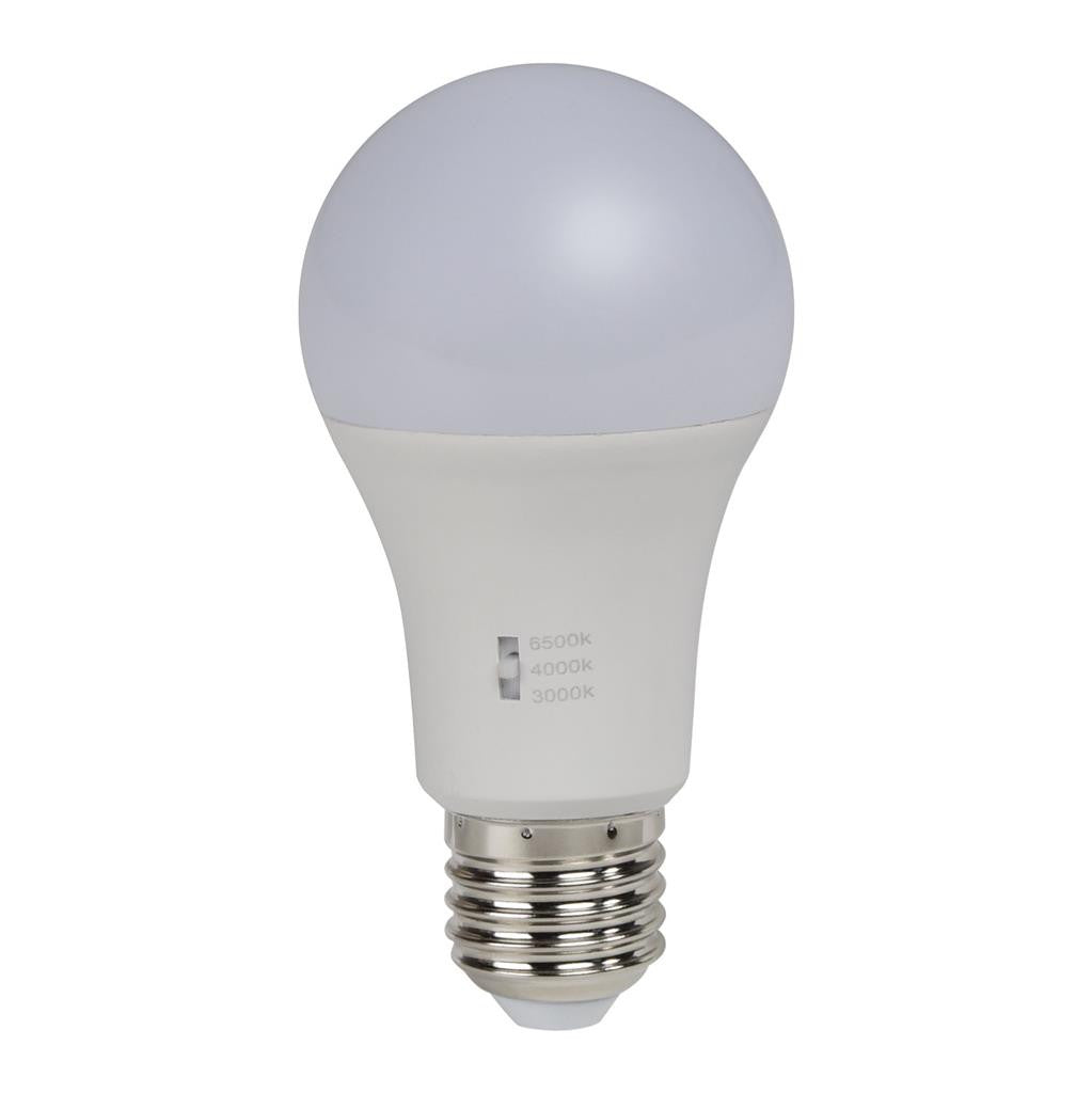 GLS 12W Tricolour Dimmable Frosted LED lamp 240V E27