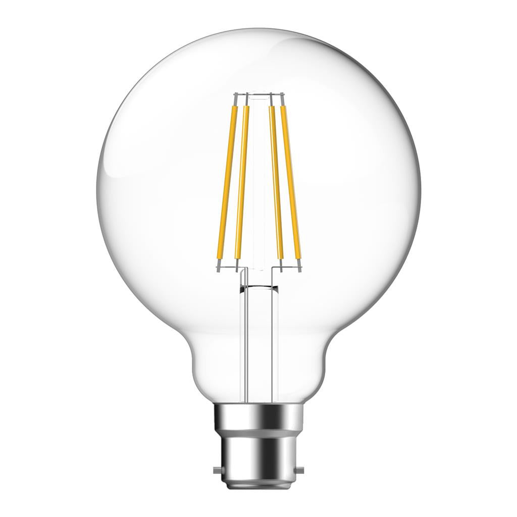 G95 7.2W DIMMABLE LED FILAMENT LAMP CLEAR 240V 2700K - B22