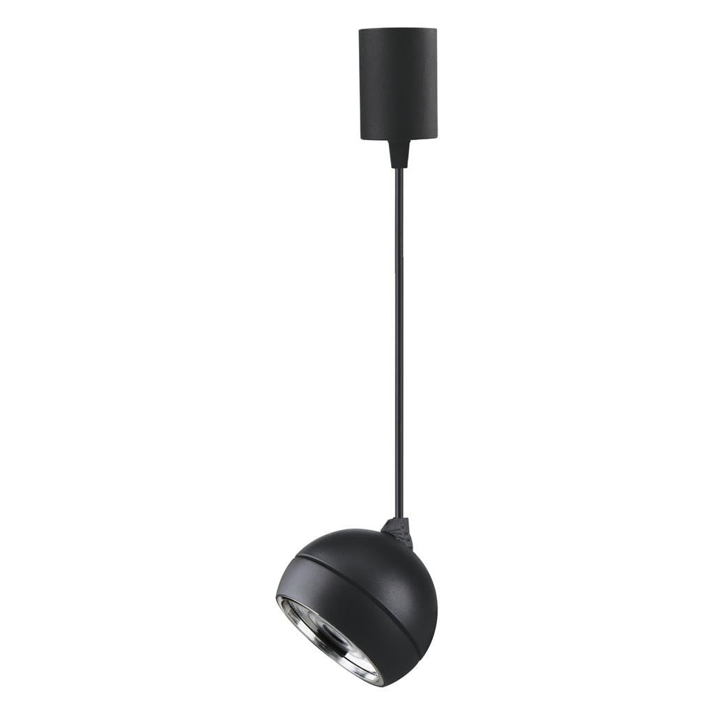 MOON LED 6/9W 240V 1.5M TRIO FLOOD PENDANT - Black
