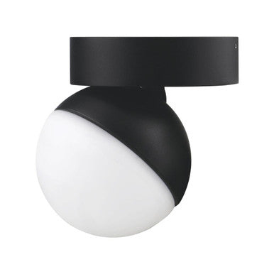 MOON 6/9W 240V TRIO SURFACE MOUNT LIGHT OPAL - Black