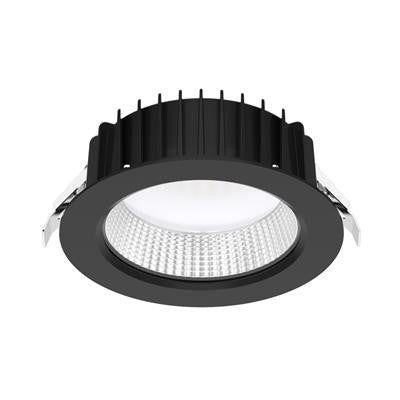 NEO-PRO Round 25W Recessed Dimmable LED Tricolour IP65 Downlight DALI - Black
