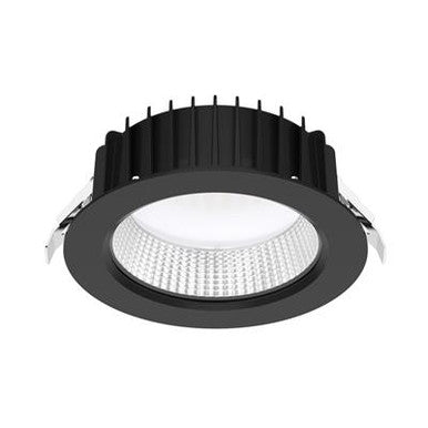 NEO-PRO Round 25W Recessed Dimmable LED Tricolour IP65 Downlight TRIO - Black