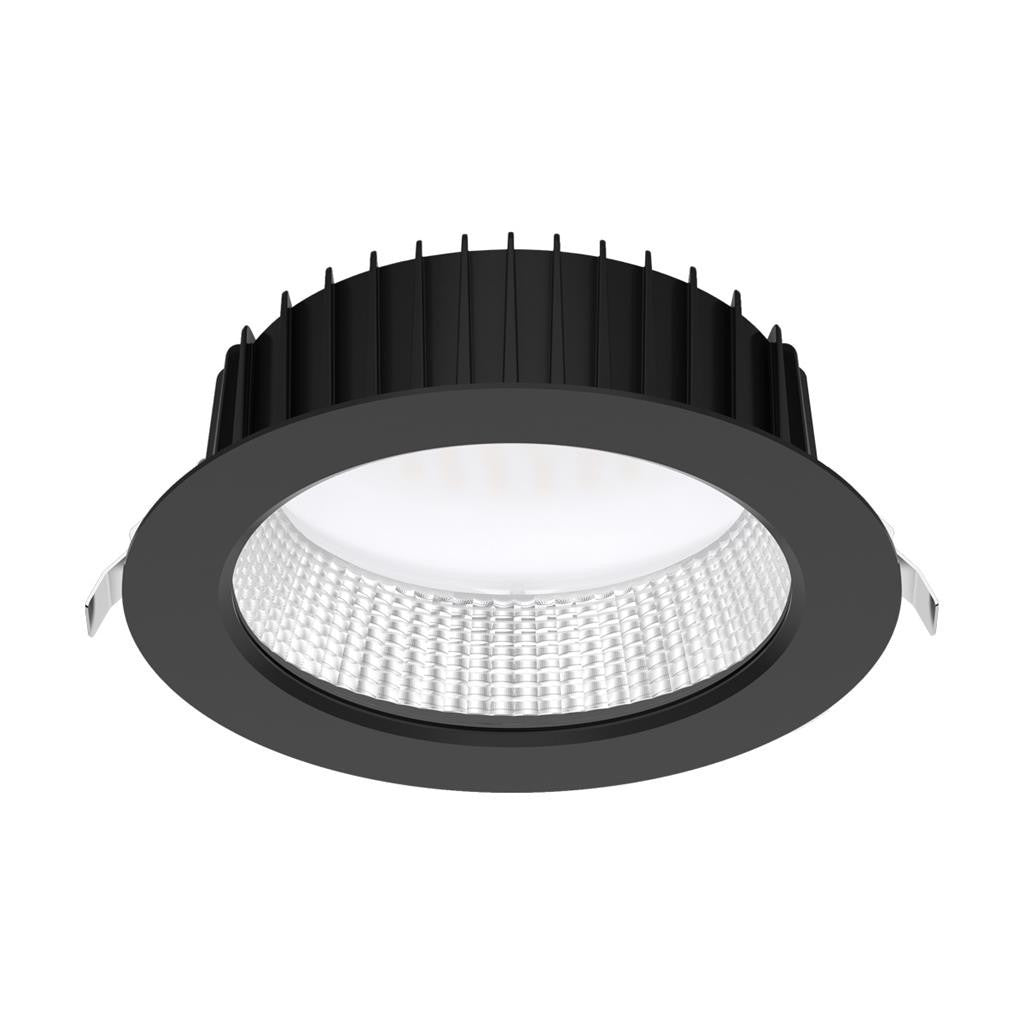NEO-PRO Round 35W Recessed Dimmable LED Tricolour IP65 Downlight DALI - Black