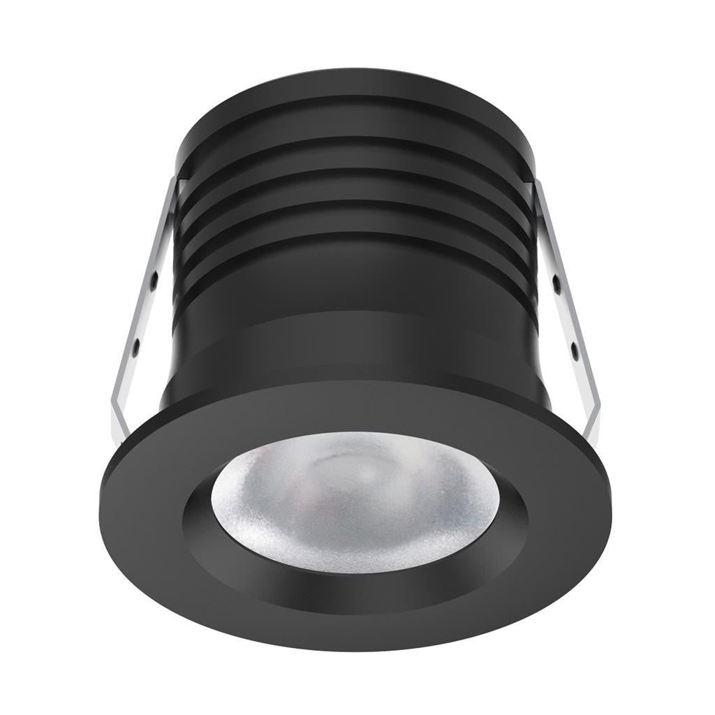 PICO-3 Mini Round 3W Dimmable Led Fixed Tricolour Downlight DALI - Black
