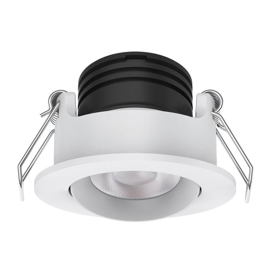 PICO-3 Mini Round 3W Dimmable Led Tiltable Tricolour Downlight DALI - White