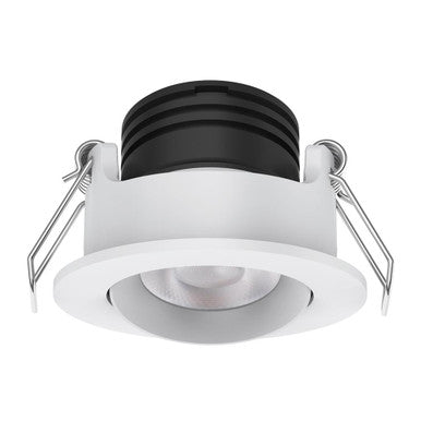 PICO-3 Mini Round 3W Dimmable Led Tiltable Tricolour Downlight - White