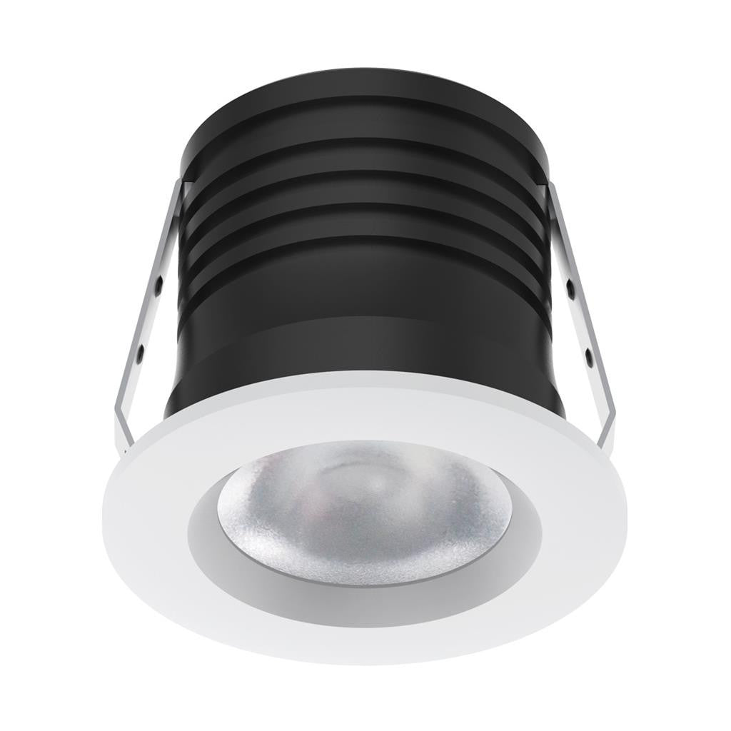 PICO-3 Mini Round 3W Dimmable Led Fixed Tricolour Downlight DALI - White