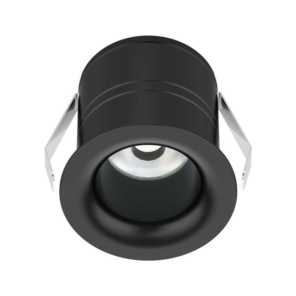 PICO-7 Mini Round 7W Dimmable Led Tricolour IP54 Downlight - Black