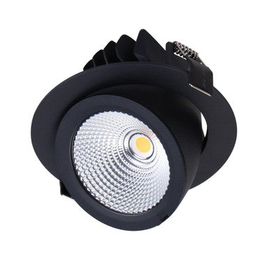 SCOOP-25 Round 25W Adjustable LED Dimmable Downlight TRIO - Black