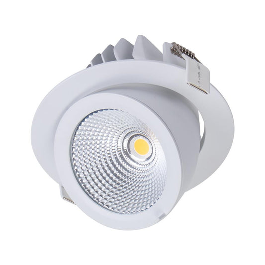 SCOOP-25 Round 25W Adjustable LED Dimmable Downlight TRIO - White