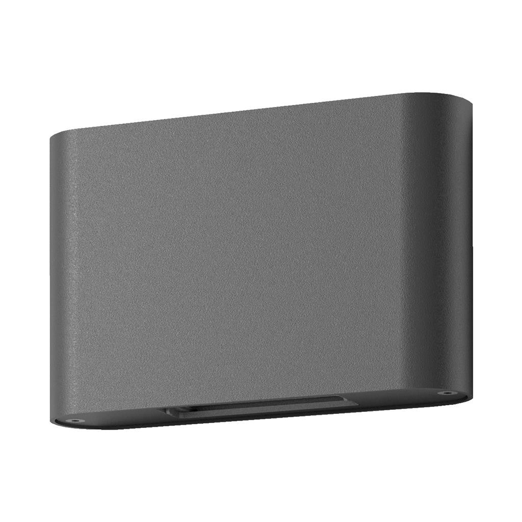 SIERRA RND Round Two Way Wall Light 12W 240V IP65 3000K - Dark Grey