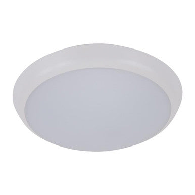 SOLAR-200 Round Tricolour 200MM 15W Slimline LED Dimmable IP54 Oyster Light - White